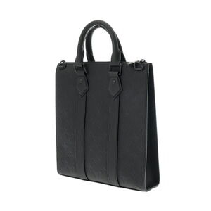 Louis Vuitton Sac Monogram Taurillon Handbag Black Noir Leather Placross